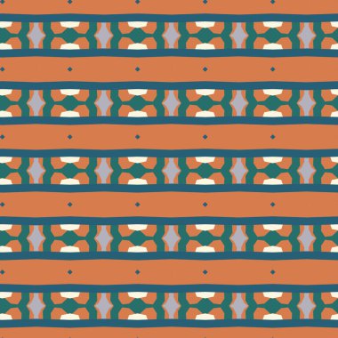 Geometrik şekilli kusursuz desen, vektör illüstrasyonu