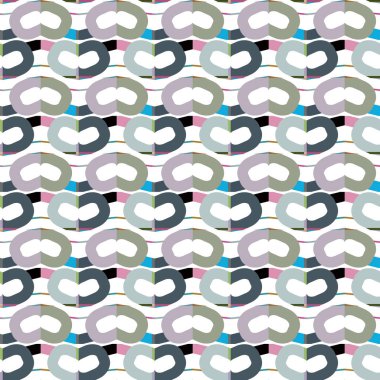 Geometrik şekilli kusursuz desen, vektör illüstrasyonu