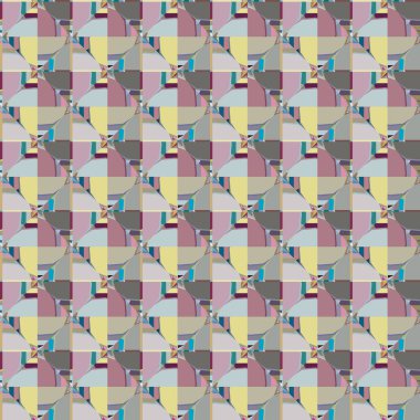 Geometrik şekilli kusursuz desen, vektör illüstrasyonu