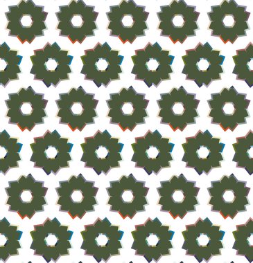 Geometrik şekilli kusursuz desen, vektör illüstrasyonu