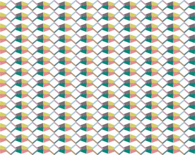 Geometrik şekilli kusursuz desen, vektör illüstrasyonu