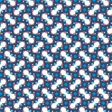 Geometrik şekilli kusursuz desen, vektör illüstrasyonu