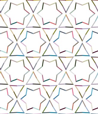 Geometrik şekilli kusursuz desen, vektör illüstrasyonu