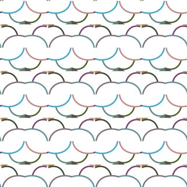 Geometrik şekilli kusursuz desen, vektör illüstrasyonu