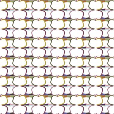 Geometrik şekilli kusursuz desen, vektör illüstrasyonu