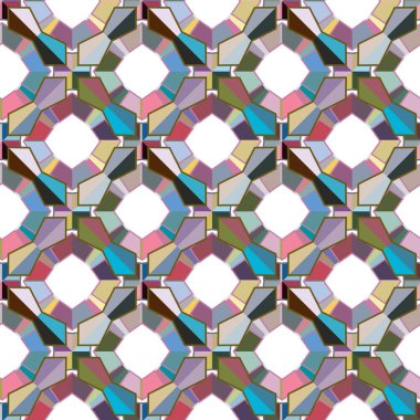 soyut kaleydoskop kumaş dikişsiz arkaplan, vektör illüstrasyonu 