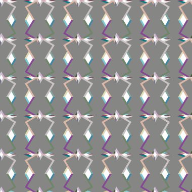 Geometrik şekilli kusursuz desen, vektör illüstrasyonu
