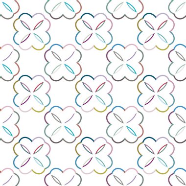 Geometrik şekilli kusursuz desen, vektör illüstrasyonu