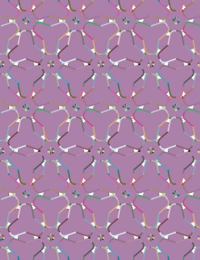 Geometrik şekilli kusursuz desen, vektör illüstrasyonu