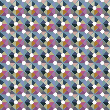 Geometrik şekilli kusursuz desen, vektör illüstrasyonu