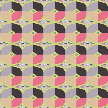 soyut kaleydoskop kumaş dikişsiz arkaplan, vektör illüstrasyonu 