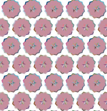 Geometrik şekilli kusursuz desen, vektör illüstrasyonu