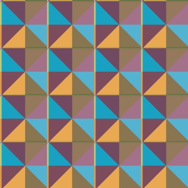 Geometrik şekilli kusursuz desen, vektör illüstrasyonu