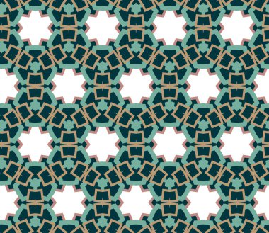 Geometrik şekilli kusursuz desen, vektör illüstrasyonu