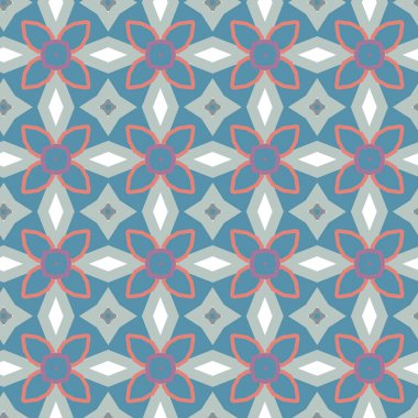 soyut kaleydoskop kumaş dikişsiz arkaplan, vektör illüstrasyonu 