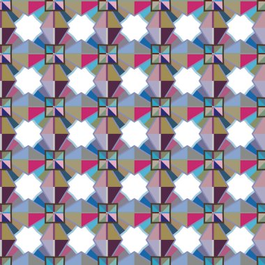 soyut kaleydoskop kumaş dikişsiz arkaplan, vektör illüstrasyonu 