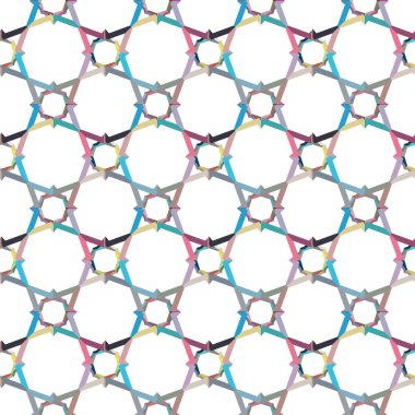 Geometrik şekilli kusursuz desen, vektör illüstrasyonu