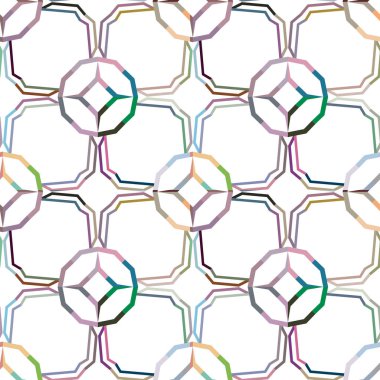Geometrik şekilli kusursuz desen, vektör illüstrasyonu