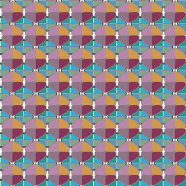 Geometrik şekilli kusursuz desen, vektör illüstrasyonu