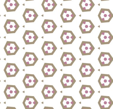 Geometrik şekilli kusursuz desen, vektör illüstrasyonu