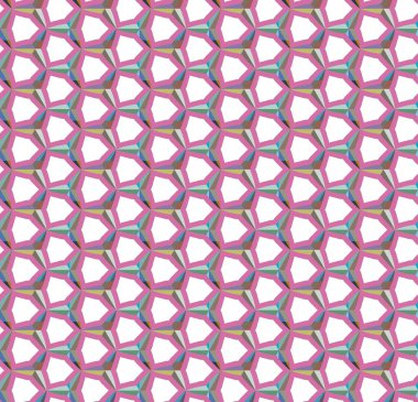 Geometrik şekilli kusursuz desen, vektör illüstrasyonu