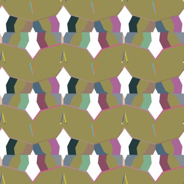 Geometrik şekilli kusursuz desen, vektör illüstrasyonu