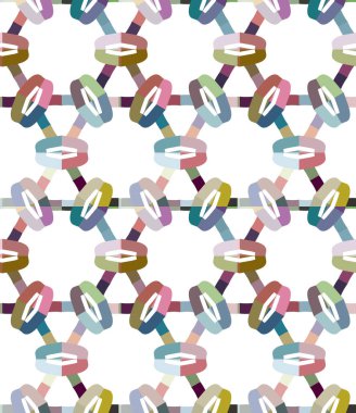 Geometrik şekilli kusursuz desen, vektör illüstrasyonu