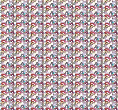 Geometrik şekilli kusursuz desen, vektör illüstrasyonu