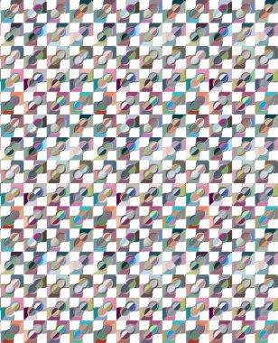 Geometrik şekilli kusursuz desen, vektör illüstrasyonu