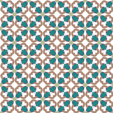 Geometrik şekilli kusursuz desen, vektör illüstrasyonu