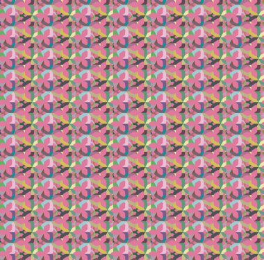 soyut kaleydoskop kumaş dikişsiz arkaplan, vektör illüstrasyonu 