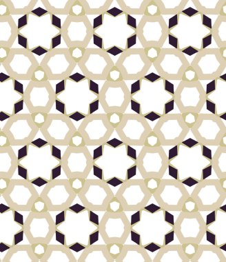 Geometrik şekilli kusursuz desen, vektör illüstrasyonu