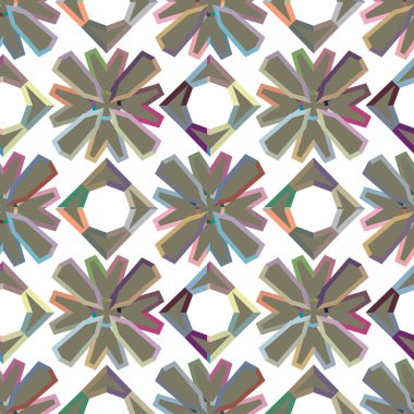 Geometrik şekilli kusursuz desen, vektör illüstrasyonu