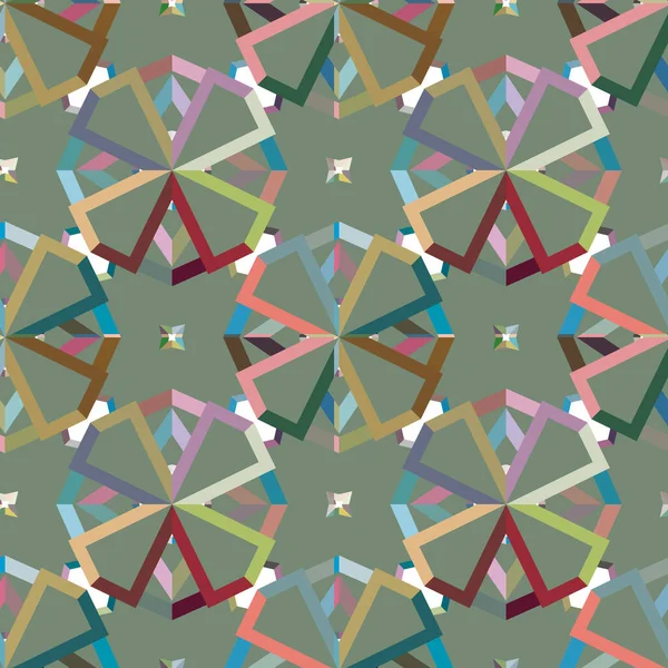 Abstraktes Kaleidoskop Stoff Nahtloser Hintergrund Vektorillustration — Stockvektor