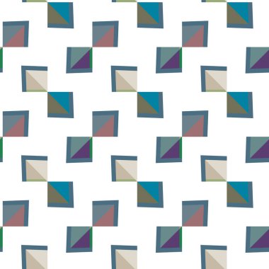 Geometrik şekilli kusursuz desen, vektör illüstrasyonu