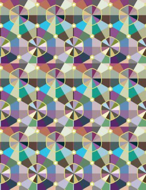 Geometrik şekilli kusursuz desen, vektör illüstrasyonu