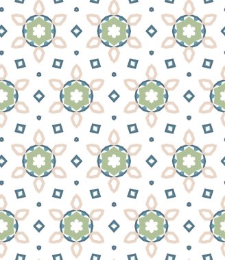 Geometrik şekilli kusursuz desen, vektör illüstrasyonu