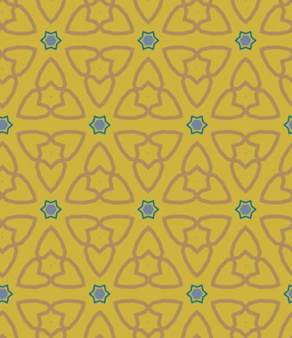 Geometrik şekilli kusursuz desen, vektör illüstrasyonu