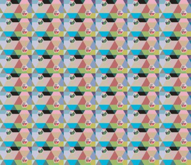 soyut kaleydoskop kumaş dikişsiz arkaplan, vektör illüstrasyonu 