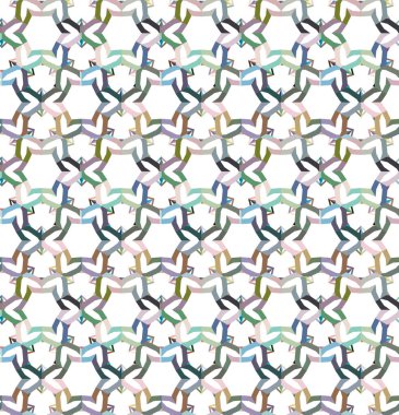 Geometrik şekilli kusursuz desen, vektör illüstrasyonu