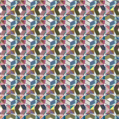 soyut kaleydoskop kumaş dikişsiz arkaplan, vektör illüstrasyonu 