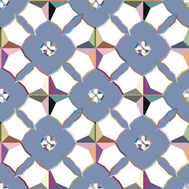 soyut kaleydoskop kumaş dikişsiz arkaplan, vektör illüstrasyonu 
