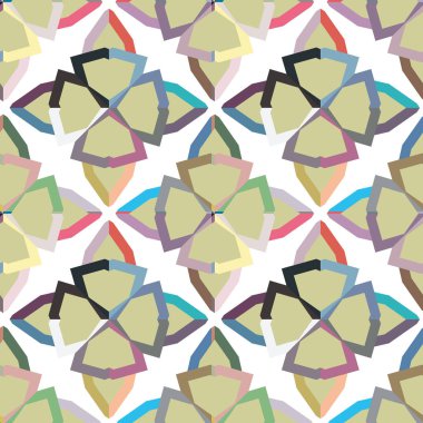 Geometrik şekilli kusursuz desen, vektör illüstrasyonu