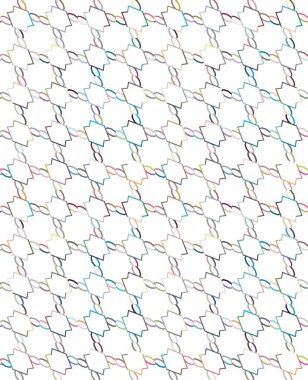 Geometrik şekilli kusursuz desen, vektör illüstrasyonu