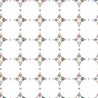 Geometrik şekilli kusursuz desen, vektör illüstrasyonu