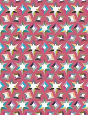 Geometrik şekilli kusursuz desen, vektör illüstrasyonu