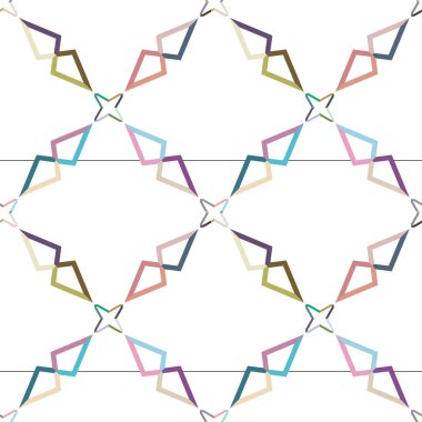 Geometrik şekilli kusursuz desen, vektör illüstrasyonu