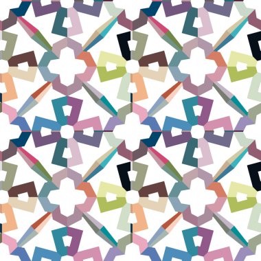 soyut kaleydoskop kumaş dikişsiz arkaplan, vektör illüstrasyonu 