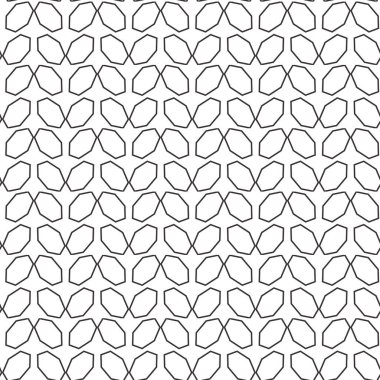 Geometrik şekilli kusursuz desen, vektör illüstrasyonu