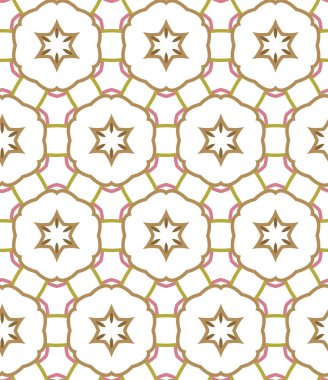 Geometrik şekilli kusursuz desen, vektör illüstrasyonu